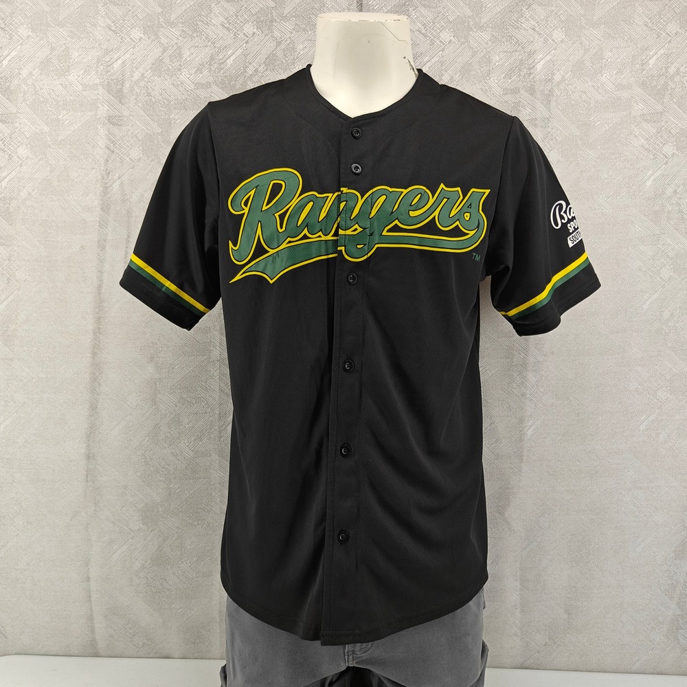 Texas Rangers Baseball Jersey Mens M Black Murphy 7 Baylor Night Promotional